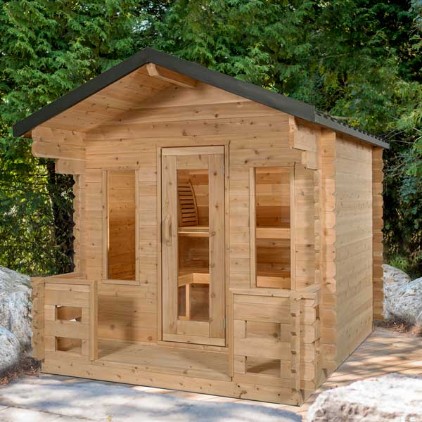 Dundalk Leisurecraft Sauna CT Georgian Cabin Sauna with Porch CTC88PE