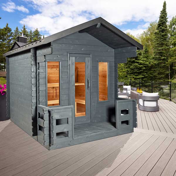 Dundalk Leisurecraft Sauna CT Georgian Cabin Sauna with Porch CTC88PW