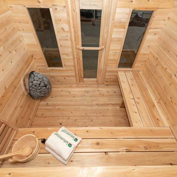 Dundalk Leisurecraft Sauna CT Georgian Cabin Sauna with Porch CTC88PW