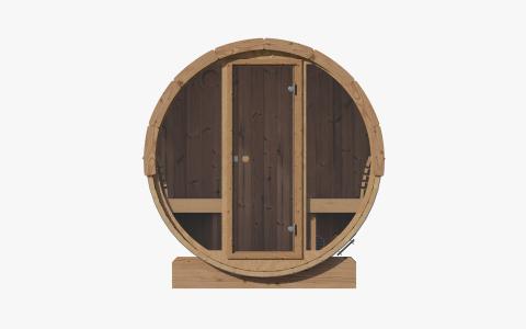 SaunaLife Sauna Barrel with Glass Front Model E8G