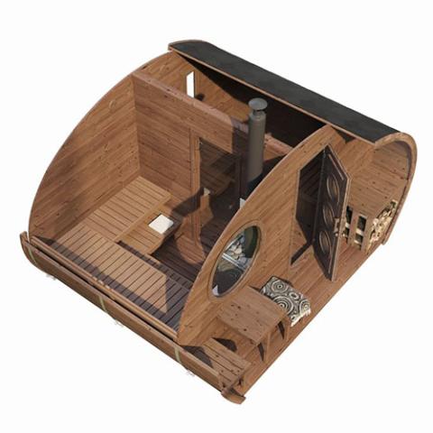 SaunaLife Outdoor Sauna Model G11